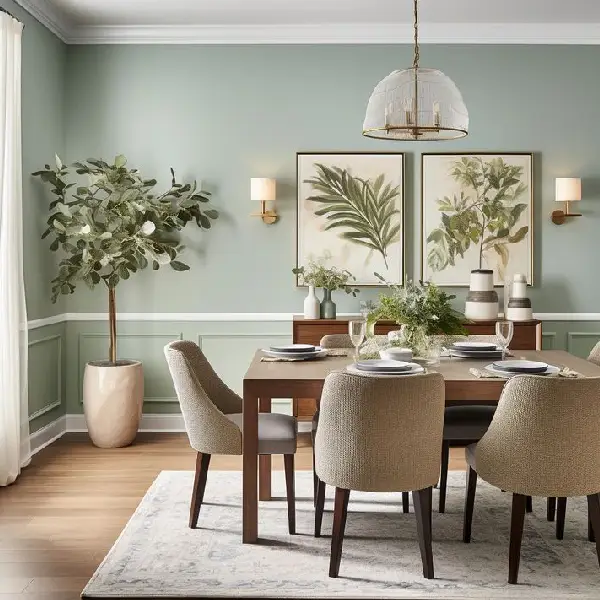 Sage Green dining room